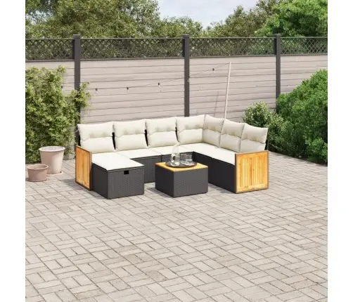 8-Osaline Aiadiivani Komplekt Patjadega, Must, Polürotang