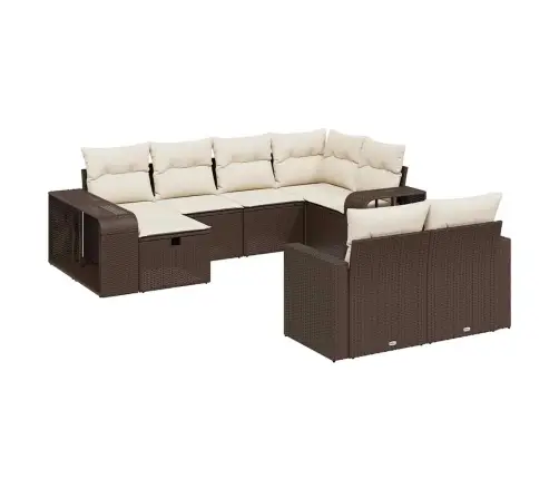 10-Osaline Aiadiivani Komplekt Patjadega, Pruun, Polürotang