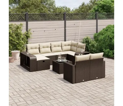 11-Osaline Aiadiivani Komplekt Patjadega, Pruun, Polürotang