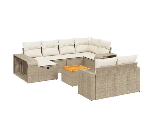 11-Osaline Aiadiivani Komplekt Patjadega, Beež, Polürotang