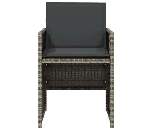 Sodo Kėdės Su Pagalvėlėmis, 4Vnt., Pilkos Spalvos, Poliratanas Sodo Kėdės Su Pagalvėlėmis, 4Vnt., Pilkos Spalvos, Poliratanas