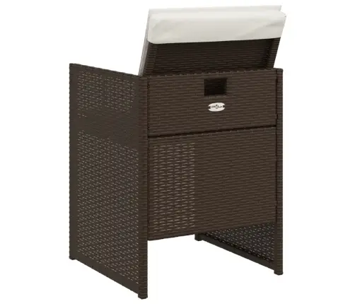 Dārza Krēsli, 4 Gab., Ar Matračiem, Pe Rotangpalma, Brūni Vidaxl