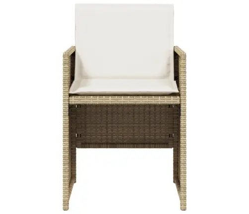 Dārza Krēsli Ar Matračiem, 4 Gab., Bēša Pe Rotangpalma Vidaxl