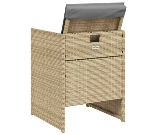 Dārza Krēsli Ar Matračiem, 4 Gab., Bēša Polietilēna Rotangpalma Vidaxl Dārza Krēsli Ar Matračiem, 4 Gab., Bēša Polietilēna Rotangpalma Vidaxl