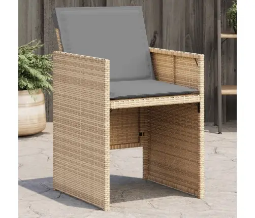 Dārza Krēsli Ar Matračiem, 4 Gab., Bēša Polietilēna Rotangpalma Vidaxl Dārza Krēsli Ar Matračiem, 4 Gab., Bēša Polietilēna Rotangpalma Vidaxl