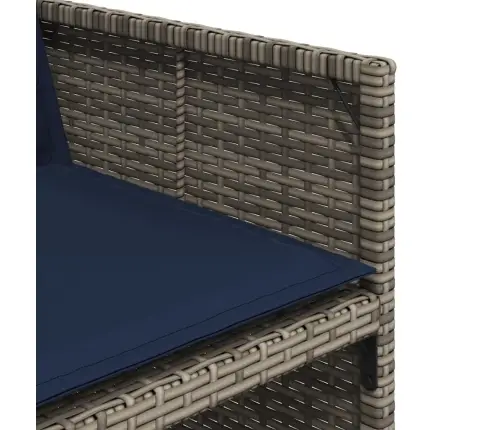 Dārza Krēsli Ar Matračiem, 4 Gab., Pelēka Pe Rotangpalma Vidaxl