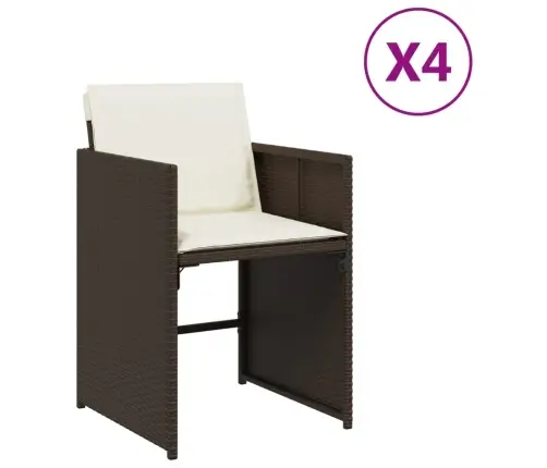 Aiatoolid Koos Istmepatjadega 4 Tk, Pruun, Polürotang