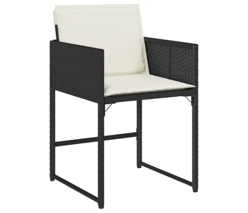 Dārza Krēsli, 4 Gab., Ar Matračiem, Pe Rotangpalma, Melni Vidaxl