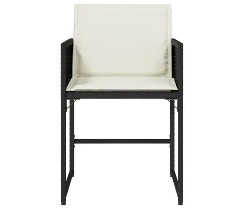 Dārza Krēsli, 4 Gab., Ar Matračiem, Pe Rotangpalma, Melni Vidaxl