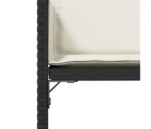 Dārza Krēsli, 4 Gab., Ar Matračiem, Pe Rotangpalma, Melni Vidaxl