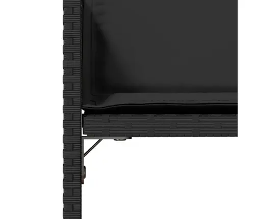 Dārza Krēsli, 4 Gab., Ar Matračiem, Pe Rotangpalma, Melni Vidaxl