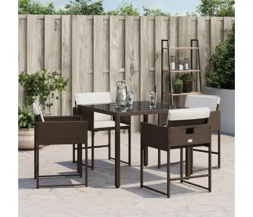 Dārza Krēsli, 4 Gab., Ar Matračiem, Pe Rotangpalma, Brūni Vidaxl