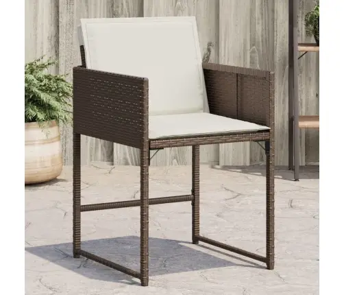 Dārza Krēsli, 4 Gab., Ar Matračiem, Pe Rotangpalma, Brūni Vidaxl