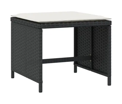 Dārza Soli Ar Matračiem, 4 Gab., Melni, 40X40X35 Cm, Pe Vidaxl