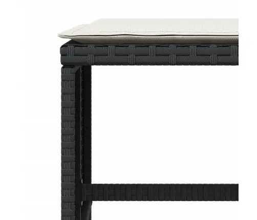 Dārza Soli Ar Matračiem, 4 Gab., Melni, 40X40X35 Cm, Pe Vidaxl