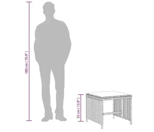 Dārza Soli Ar Matračiem, 4 Gab., Melni, 40X40X35 Cm, Pe Vidaxl