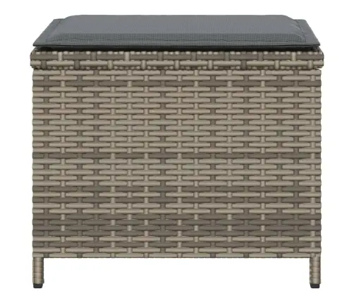 Dārza Soli Ar Matračiem, 4 Gab., Pelēki, 40X40X35 Cm, Pe Pinums Vidaxl