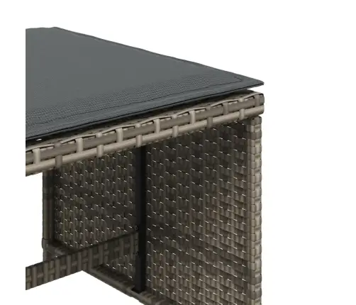 Dārza Soli Ar Matračiem, 4 Gab., Pelēki, 40X40X35 Cm, Pe Pinums Vidaxl