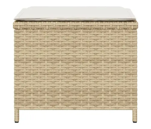 Aiatoolid Koos Istmepatjadega 4 Tk, Beež, 40X40X35 cm Rotang