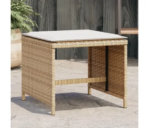 Aiatoolid Koos Istmepatjadega 4 Tk, Beež, 40X40X35 cm Rotang