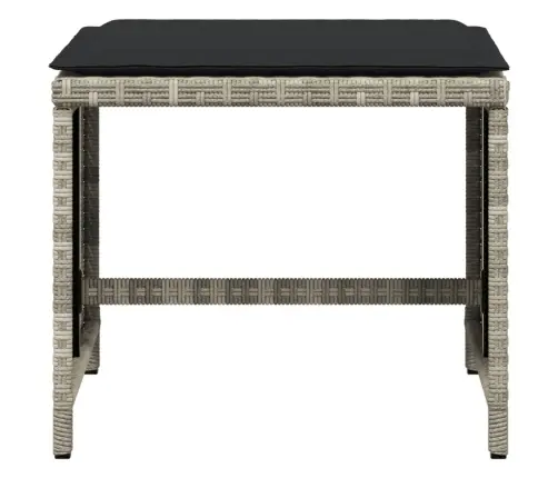 Aiatoolid Koos Istmepatjadega 4 Tk Helehall, 40X40X35 Cm Rotang