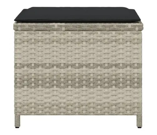 Aiatoolid Koos Istmepatjadega 4 Tk Helehall, 40X40X35 Cm Rotang