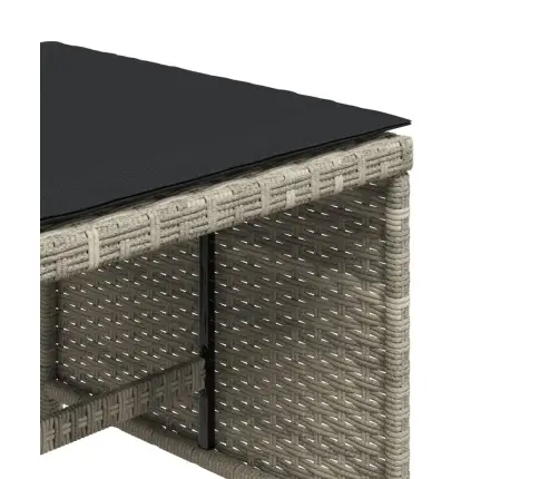 Aiatoolid Koos Istmepatjadega 4 Tk Helehall, 40X40X35 Cm Rotang