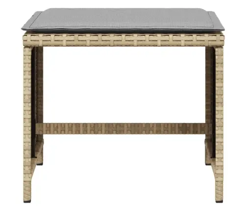 Dārza Soli Ar Matračiem, 4 Gab., Bēši, 40X40X35 Cm, Pe Vidaxl