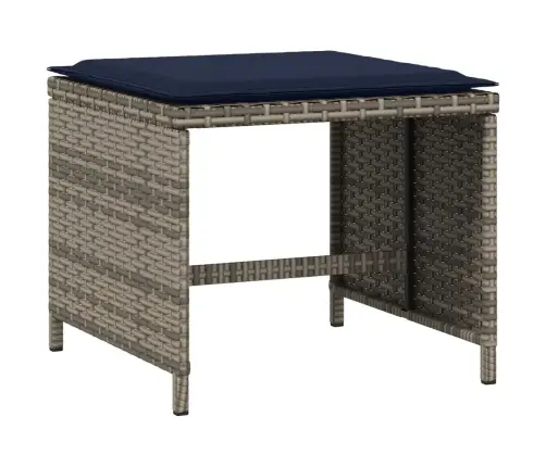 Dārza Soli Ar Matračiem, 4 Gab., Pelēki, 40X40X35 Cm, Pe Pinums Vidaxl