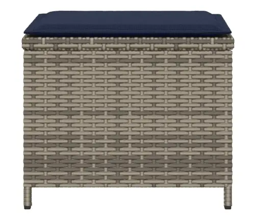 Dārza Soli Ar Matračiem, 4 Gab., Pelēki, 40X40X35 Cm, Pe Pinums Vidaxl