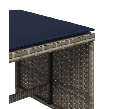 Dārza Soli Ar Matračiem, 4 Gab., Pelēki, 40X40X35 Cm, Pe Pinums Vidaxl