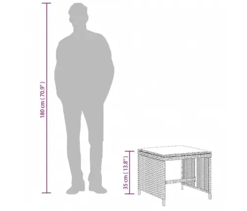 Dārza Soli Ar Matračiem, 4 Gab., Pelēki, 40X40X35 Cm, Pe Pinums Vidaxl
