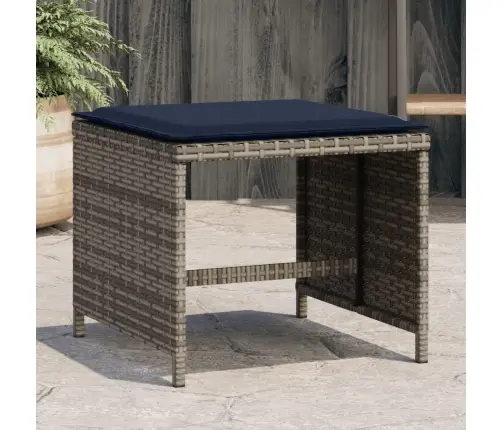 Dārza Soli Ar Matračiem, 4 Gab., Pelēki, 40X40X35 Cm, Pe Pinums Vidaxl