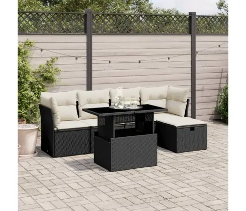 6-Osaline Aiadiivani Komplekt Patjadega, Must, Polürotang