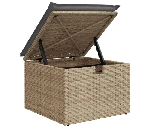 Sofos Komplektas Su Pagalvėlėmis, 7 Dalių, Smėlio, Poliratanas