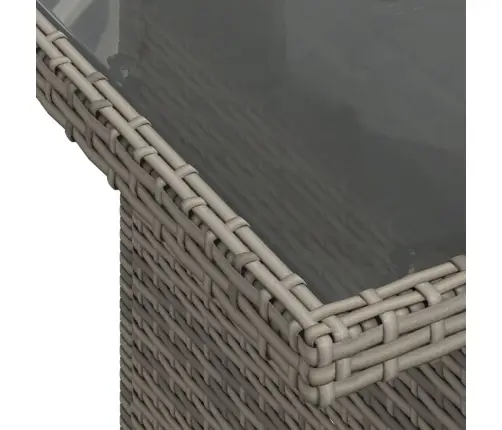 7-Daļīgs Dārza Dīvāna Komplekts, Matrači, Pelēka Pe Rotangpalma Vidaxl