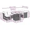 8-Daļīgs Dārza Dīvāna Komplekts, Matrači, Bēša Pe Rotangpalma Vidaxl