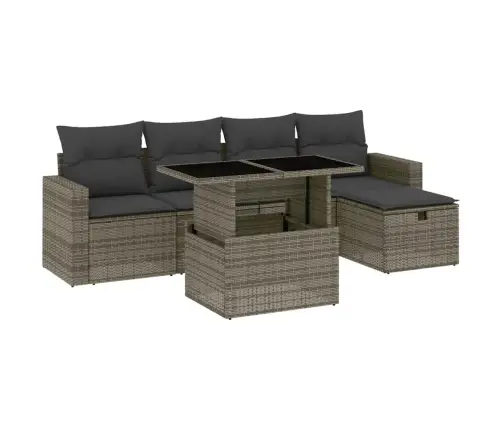 6-Osaline Aiadiivani Komplekt Patjadega, Hall, Polürotang