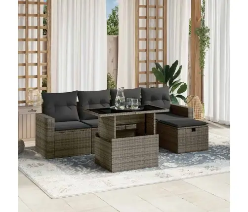 6-Osaline Aiadiivani Komplekt Patjadega, Hall, Polürotang