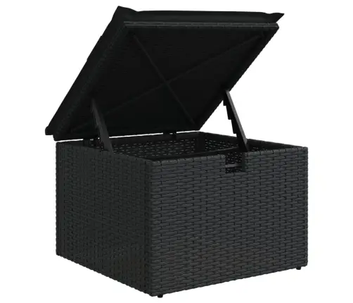 8-Daļīgs Dārza Dīvāna Komplekts, Matrači, Melna Pe Rotangpalma Vidaxl