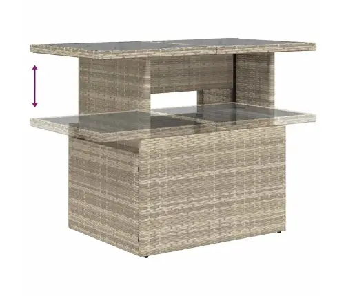 8-Osaline Aiadiivani Komplekt Patjadega, Helehall, Polürotang