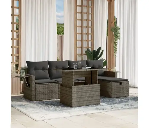 6-Osaline Aiadiivani Komplekt Patjadega, Hall, Polürotang