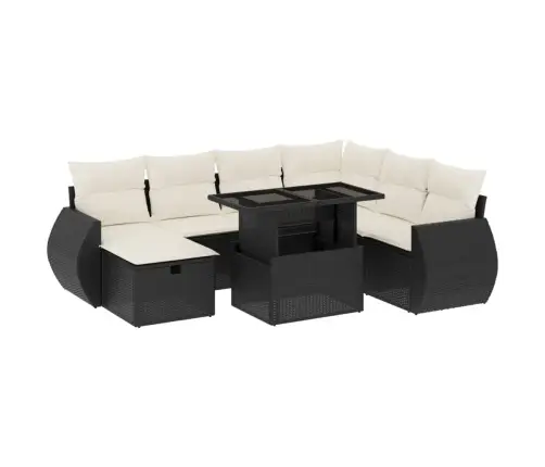 8-Osaline Aiadiivani Komplekt Patjadega, Must, Polürotang