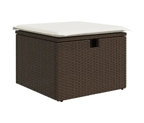 6-Osaline Aiamööblikomplekt Patjadega, Pruun, Polürotang