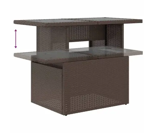 6-Osaline Aiamööblikomplekt Patjadega, Pruun, Polürotang