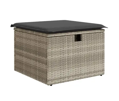 7-Osaline Aiamööblikomplekt Patjadega, Helehall, Polürotang