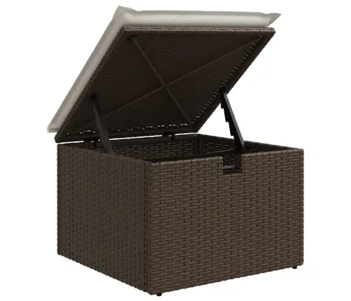 Sofos Komplektas Su Pagalvėlėmis, 7 Dalių, Rudas, Poliratanas