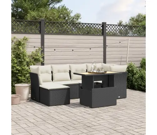 7-Osaline Aiadiivani Komplekt Patjadega, Must, Polürotang