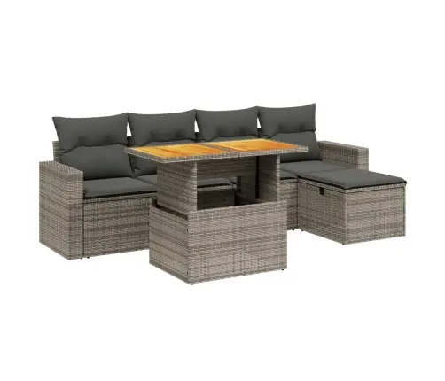 6-Osaline Aiadiivani Komplekt Patjadega, Hall, Polürotang