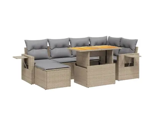 7-Osaline Aiadiivani Komplekt Patjadega, Beež, Polürotang